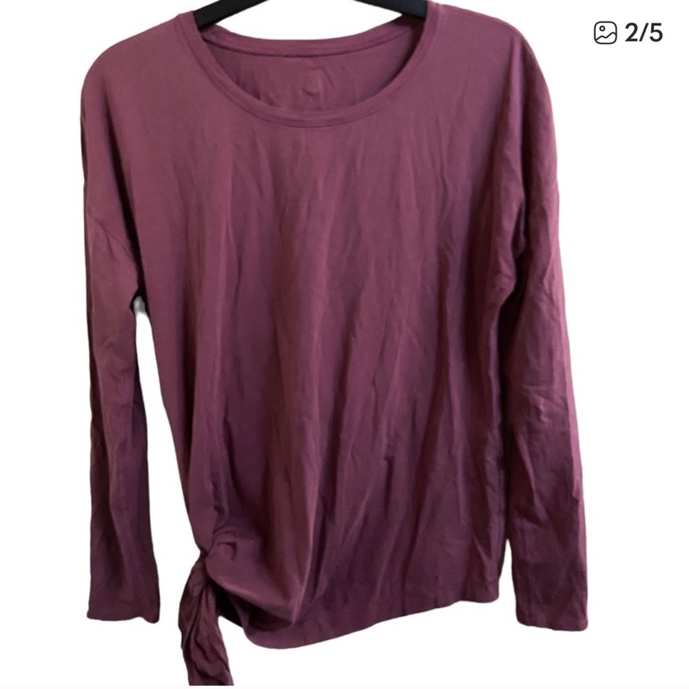 Lululemon To the Point Side Tie Long Sleeve Shirt Large Athletic Top.